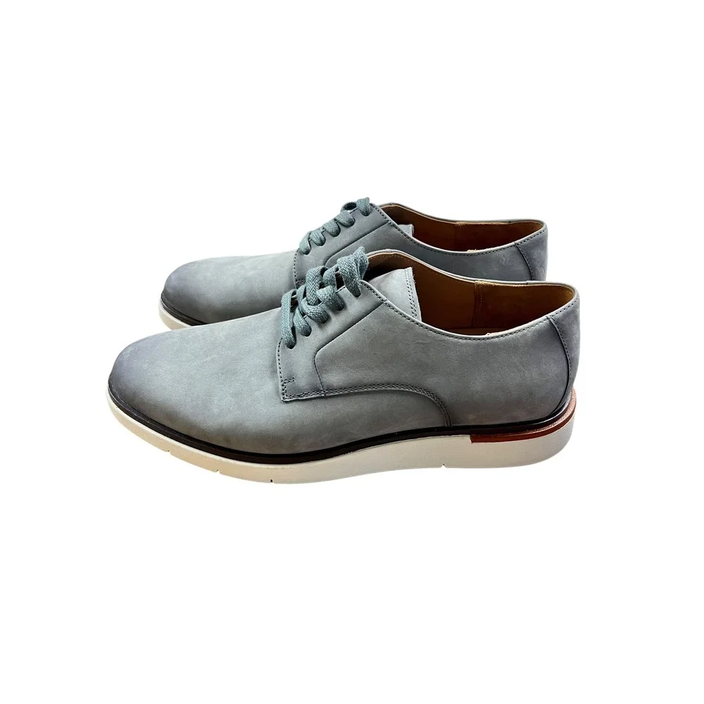 ALLEN EDMONDS Carson Hybrid Derby Men Leather Lace Up Dress Shoes Sneaker 9 Gray